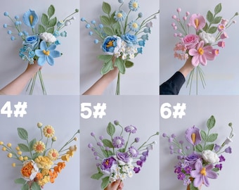 Christmas gifts, Christmas bouquets, winter bouquets, hand crocheted if they don't wither