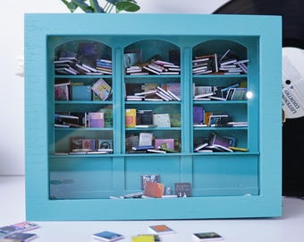 Anxiety Bookshelf Selected，Book Lover Gift，anxiolytic，miniature model bookshelves.Study Decoration