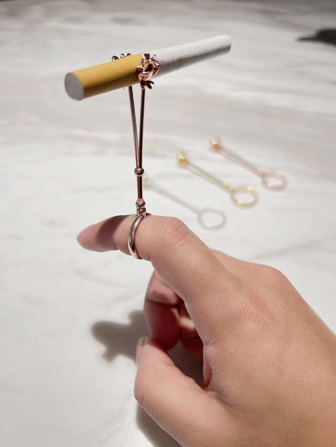 how to make a cigarette holder ring Creative Finger Clip Cigarettes Holder Ring, Animal Cigarette Holder Ring, Cigarette  Holder for Your Finger, Finger Clip Smoking Accessories