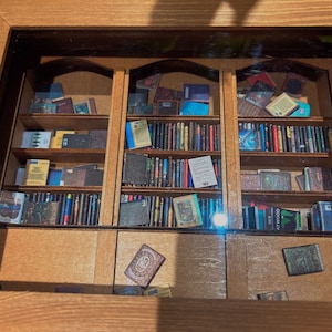 Anxiety Bookshelf Selected,miniature landscape miniature bookcase MINI bookcase.Gift for friends, antique style gift Study decoration.anxiet image 6