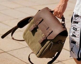 Canvas SLR bag Camera bag, Retro camera bag, Canon camera bag, Fuji camera bag, Sony camera bag, handmade camera bag