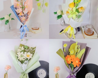 Custom Gift Bouquets, Handmade Flowers, Everlasting Bouquets, Bridal Bouquets, Crochet