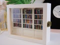 Elegant White Anxiety Bookcase | Personalized Study Decoration | Mini Books | Miniature Bookcase | Book Lover Gift | Best Friend Gift