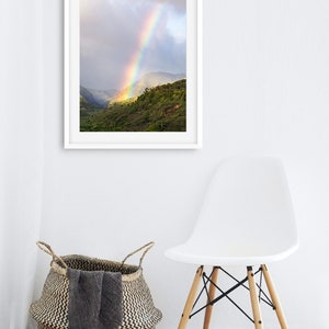 Rainbow in Kauai, Hawaii Fine Art Print, 8x10, 11x14, 16x20, 20x24, Square, Travel Print, Gallery Wall Art, Coastal Picture, Home Decor image 2