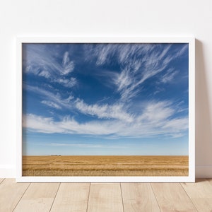 Golden Field Horizon | Fine Art Print, Agriculture Print, Gallery Wall Art, Nature Picture, Photo Home Decor, Rustic Home Decor