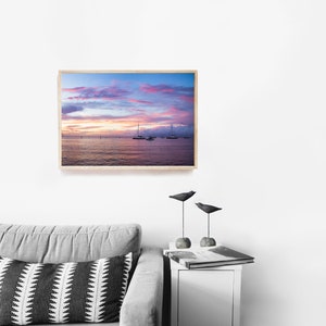 Cotton Candy Sky & Sailboats Maui, Hawaii Fine Art Print, Travel Print, Gallery Wall Art, Beach Picture, Photo Home Decor image 5