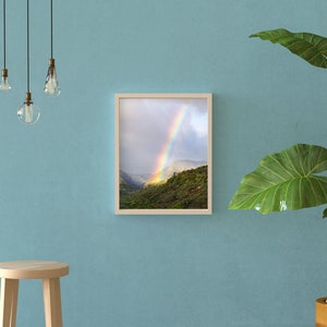 Rainbow in Kauai, Hawaii Fine Art Print, 8x10, 11x14, 16x20, 20x24, Square, Travel Print, Gallery Wall Art, Coastal Picture, Home Decor image 3