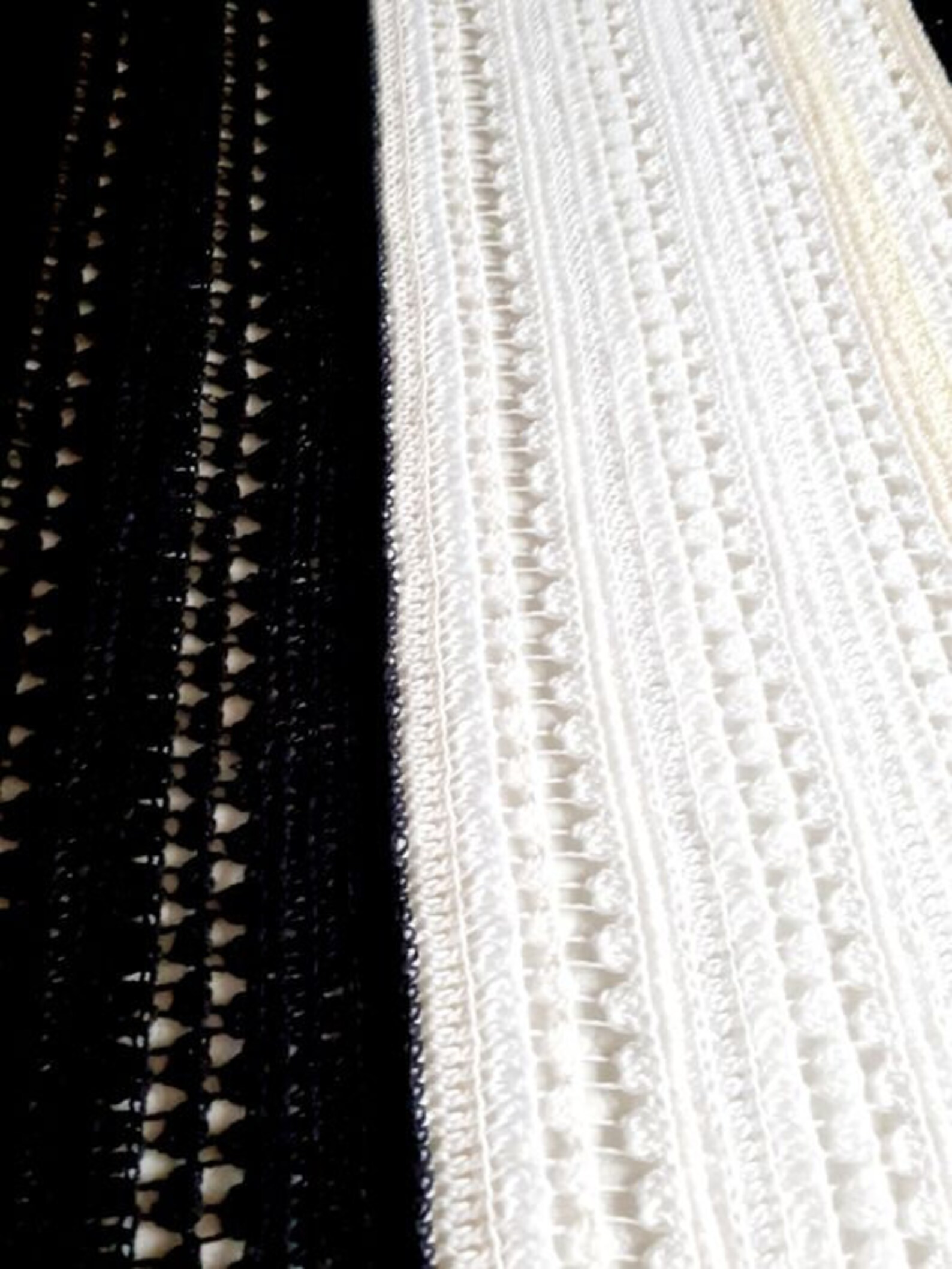 Blanket black and white and gray crochet blanket crochet Etsy