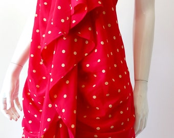 Woman Vintage Moschino Silk Suit Dress L size