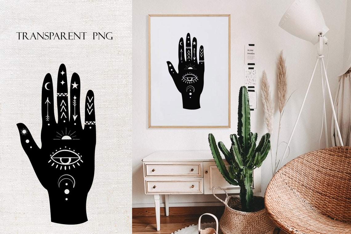 Witch Hands Clipart SVG Mystical Hamsa Hand Clipart Magical | Etsy