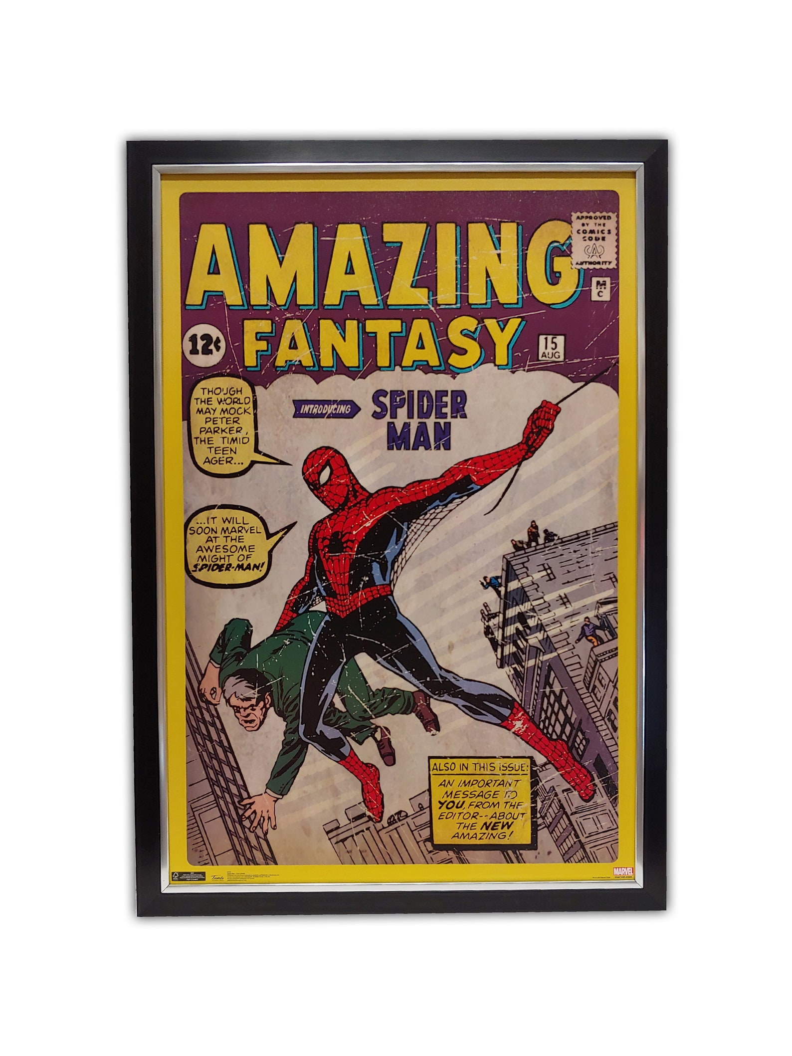 Spider Man marvel Comics Retro Framed Licensed Etsy