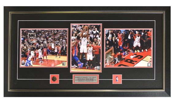 Toronto Raptors Kawhi Leonard the Shot 3 Framed Licensed 8x10