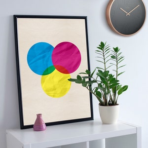 RGB I Minimalist abstract art, Downloadable print, Printable modern, Abstract geometric painting, Minimal contemporary art