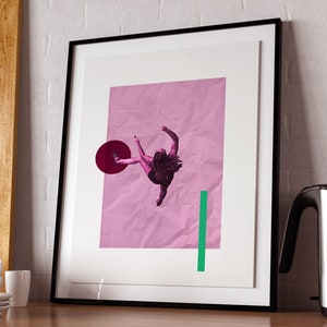 FEMALE CLIMBER I Minimalist concept art, Downloadable print, Printable modern, Abstract painting, Conceptual art
