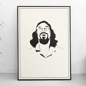 THE DUDE - The Big Lebowski I Movie art, Minimalist art, Downloadable print, Printable modern, Movie Poster, Film Poster