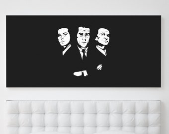 Godfellas I Movie art, Minimalist art, Downloadable print, Printable modern, Black, Poster, Movie Poster