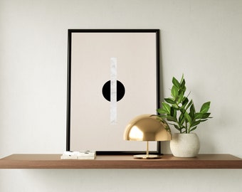 BLACK HOLE SUN I Minimalist geometric art, Downloadable print, Printable modern, Abstract geometric painting, Minimal contemporary art