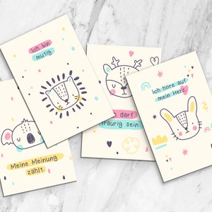 Self-printable affirmation cards for children and teachers, strengthen children and educators with positive beliefs, for daycare centers and schools
