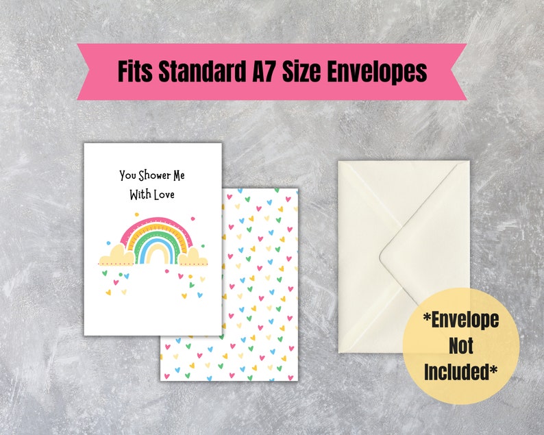 Shower Me With Love Valentine's Day Printable Card Valentine's Day