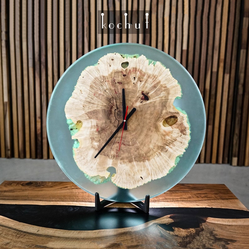 Epoxy wall clock Wood clock epoxy gift epoxy resin wood Etsy