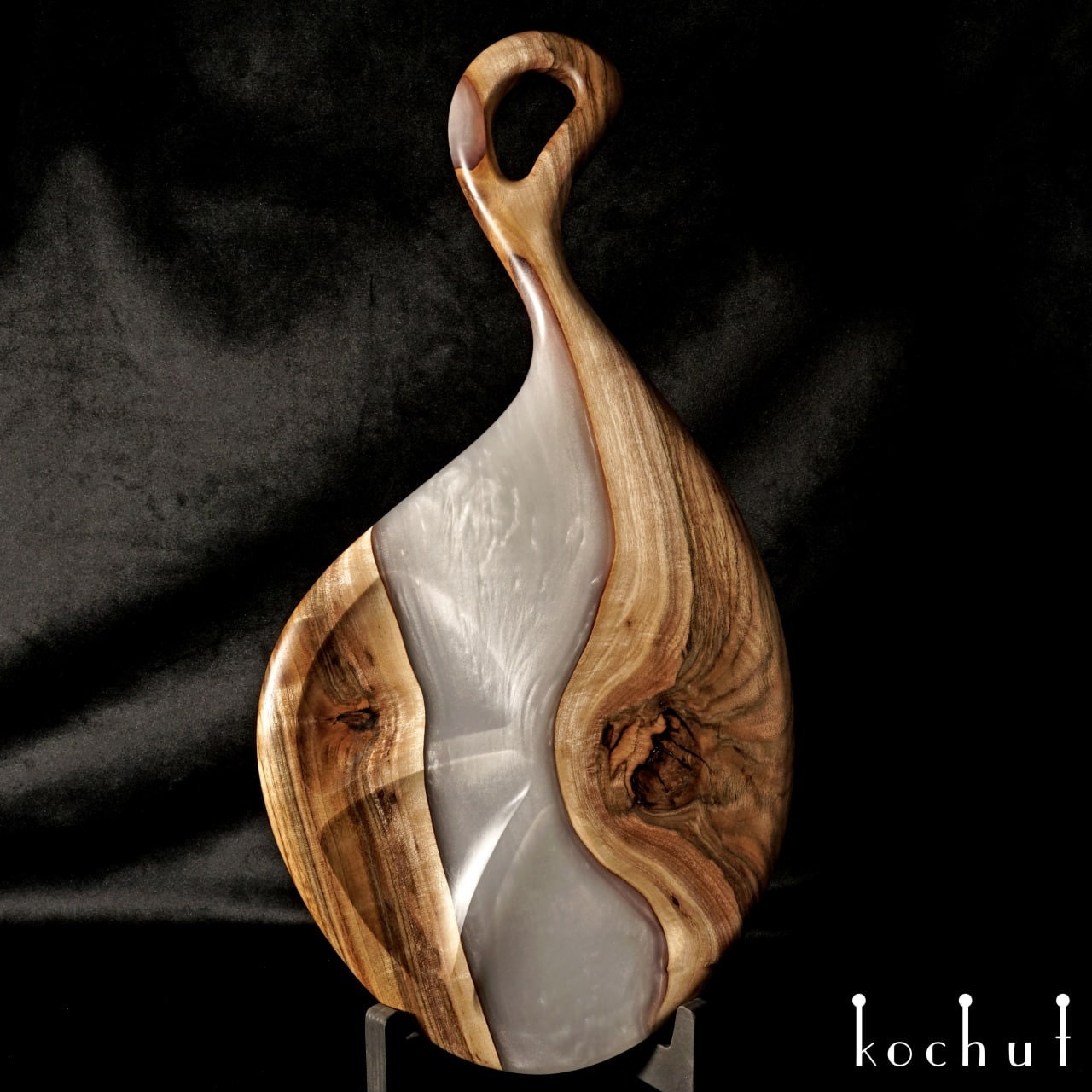 Platinum Epoxy resin Wood cheese board Mothers day gift Etsy