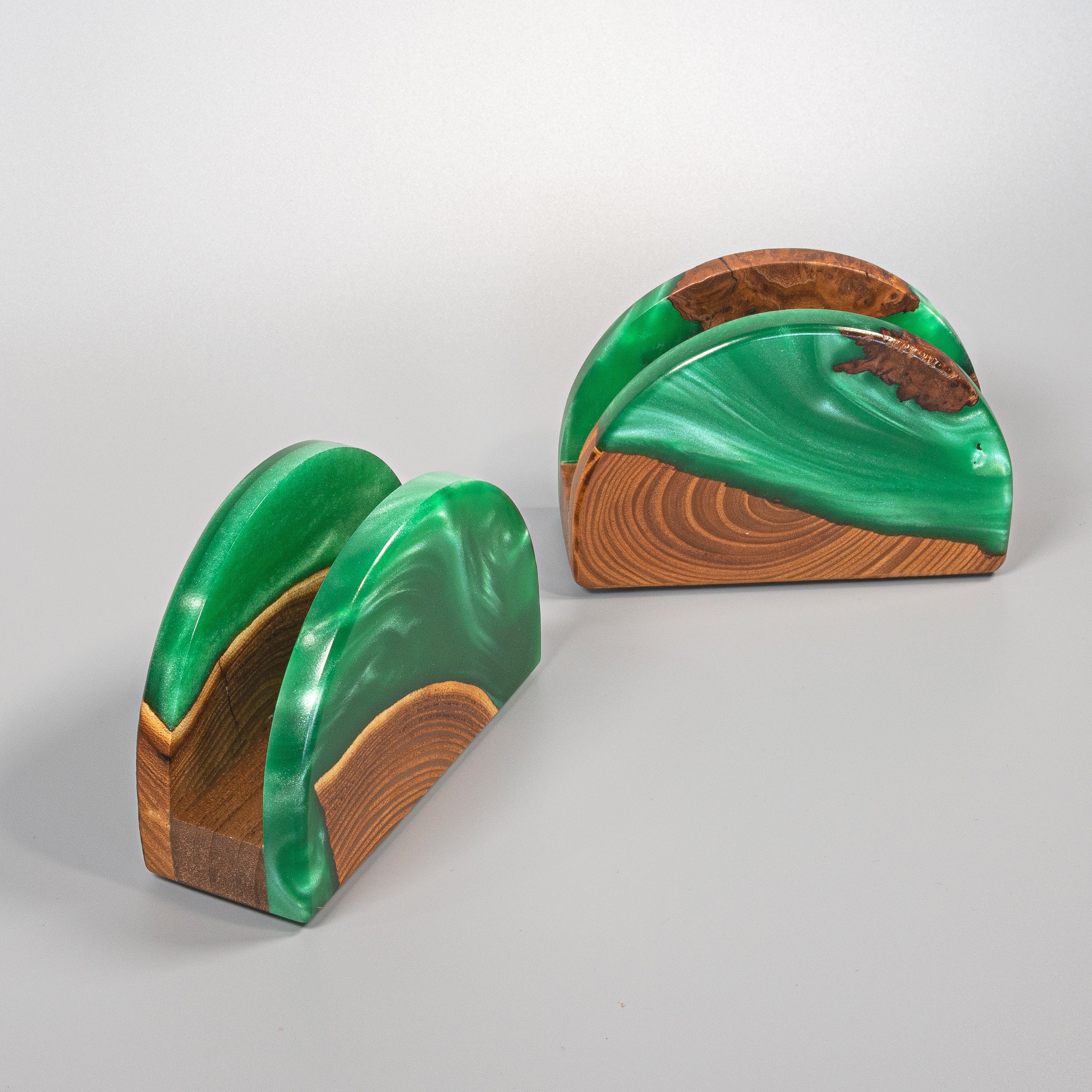 HYGGE cobalt Blue Resin & Wood Napkin Holder. Napkin Etsy