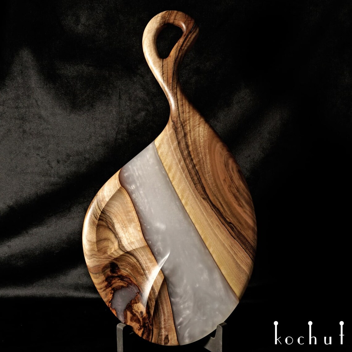 Platinum Epoxy resin Wood cheese board Mothers day gift Etsy