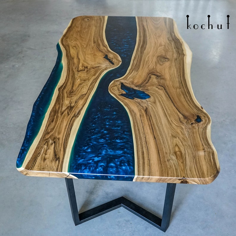 Live edge table river table epoxy table epoxy dining table ...
