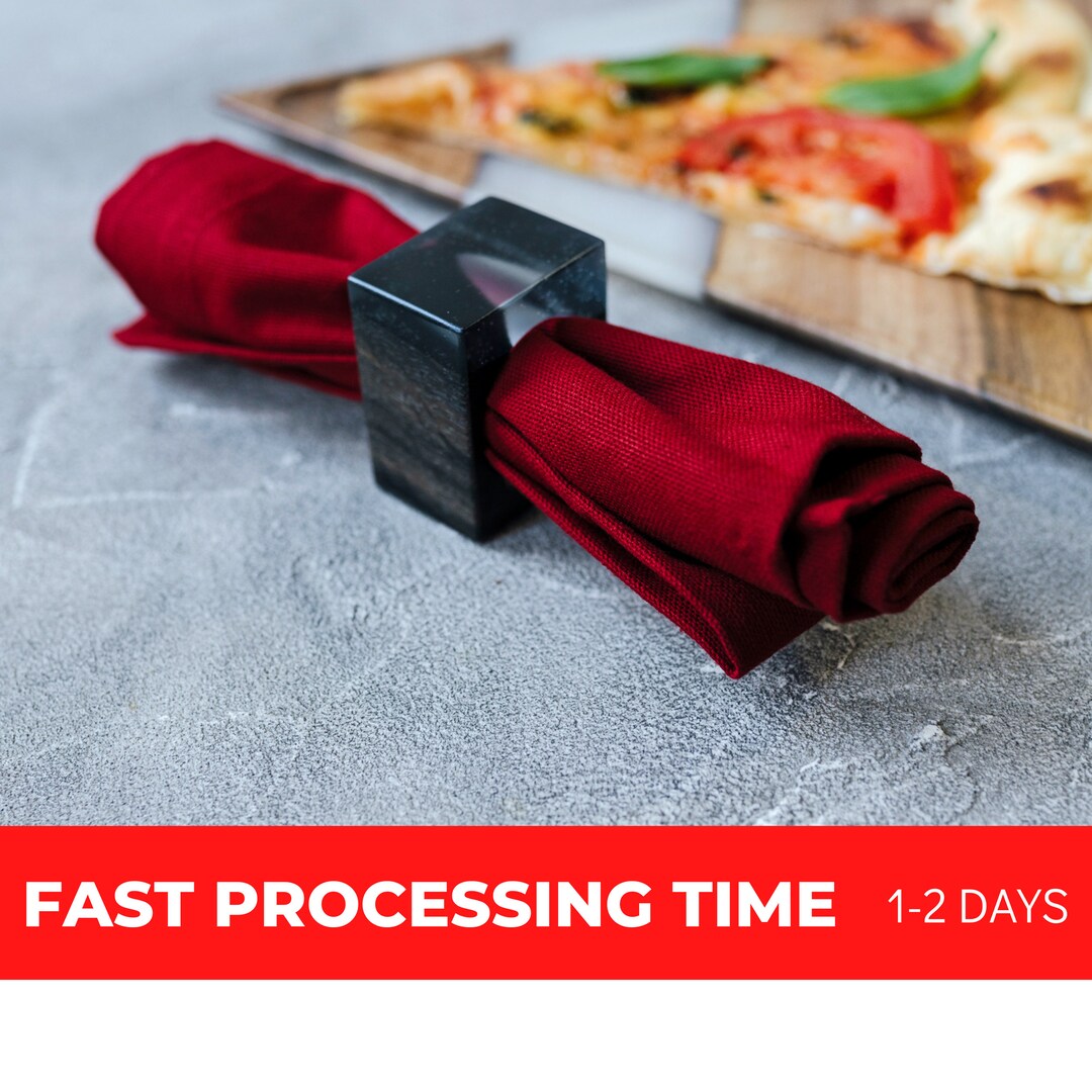 Luxury Napkin Ring Holder From Resin and Wood. Newlywed Kitchen Gift