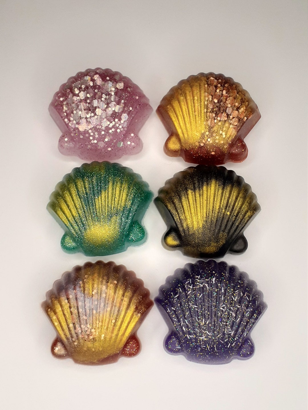 Handmade Resin Seashell Magnet, Seashell Magnet, Resin Magnet, Seashell ...