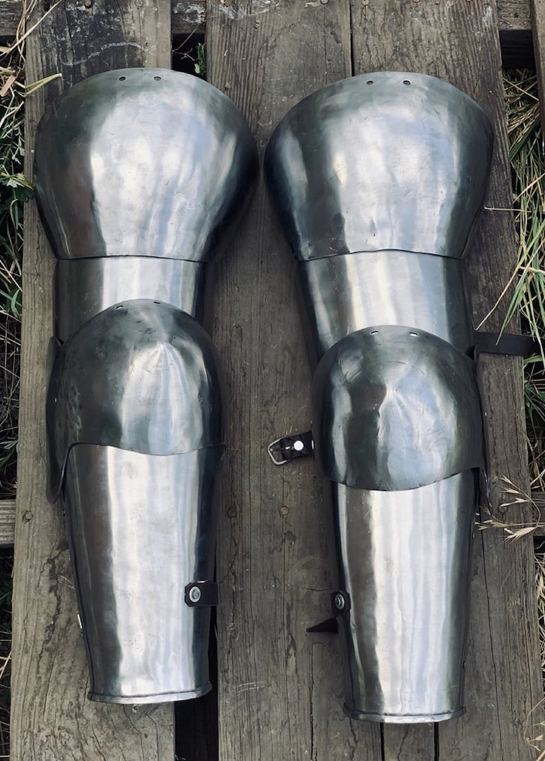 Medieval Knight Arms /& Pauldrons Battle Warrior Costume 18 Gauge Steel