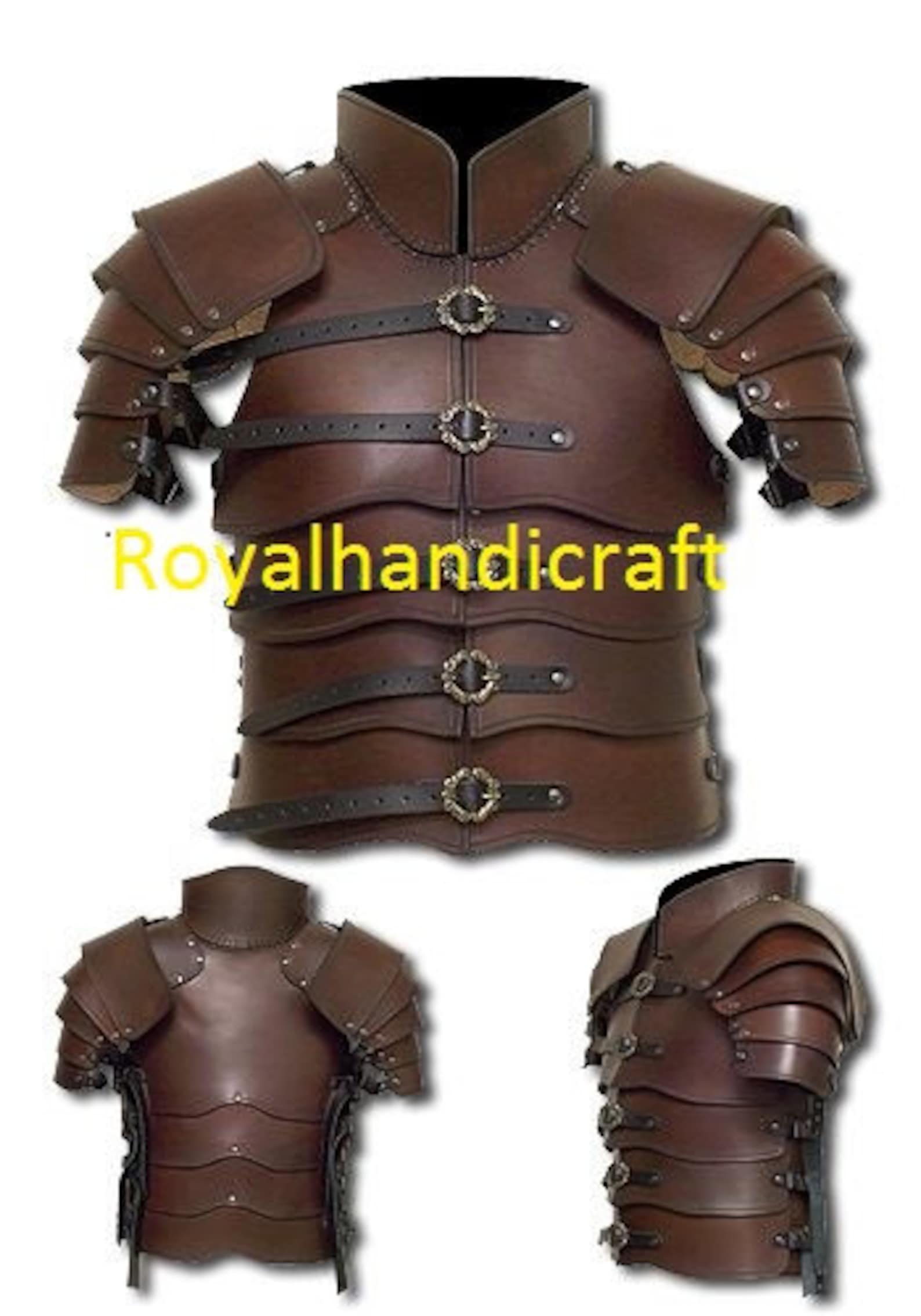 Mediaeval LARP Heavy Leather Armor Set leather Chest Etsy