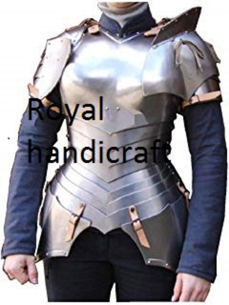 Medieval Woman Suit Armor Renaissance Breastplate LARP SCA Costume 18