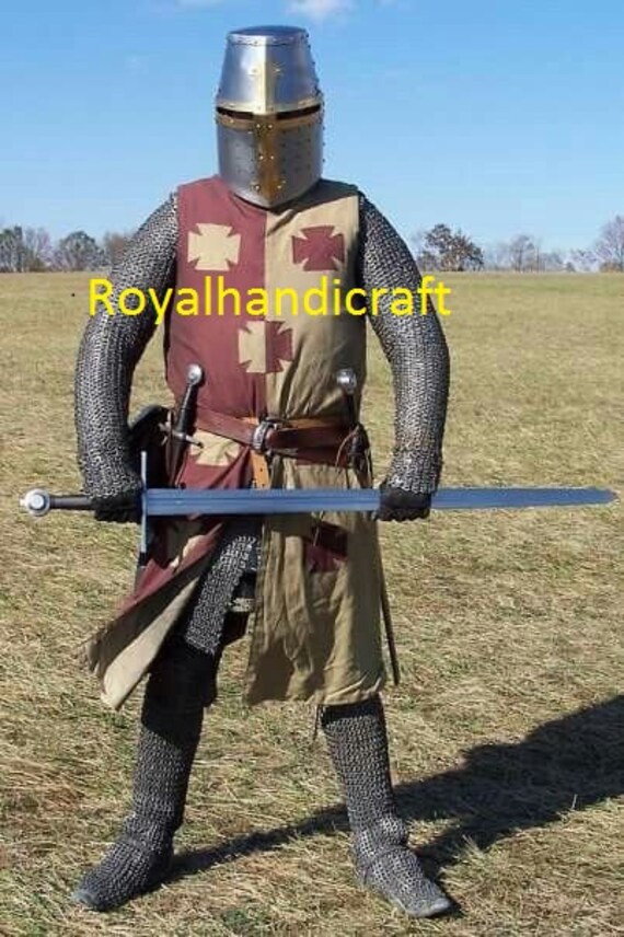 Medieval 16th Century Full Set chain mail armor18 Gauge Etsy