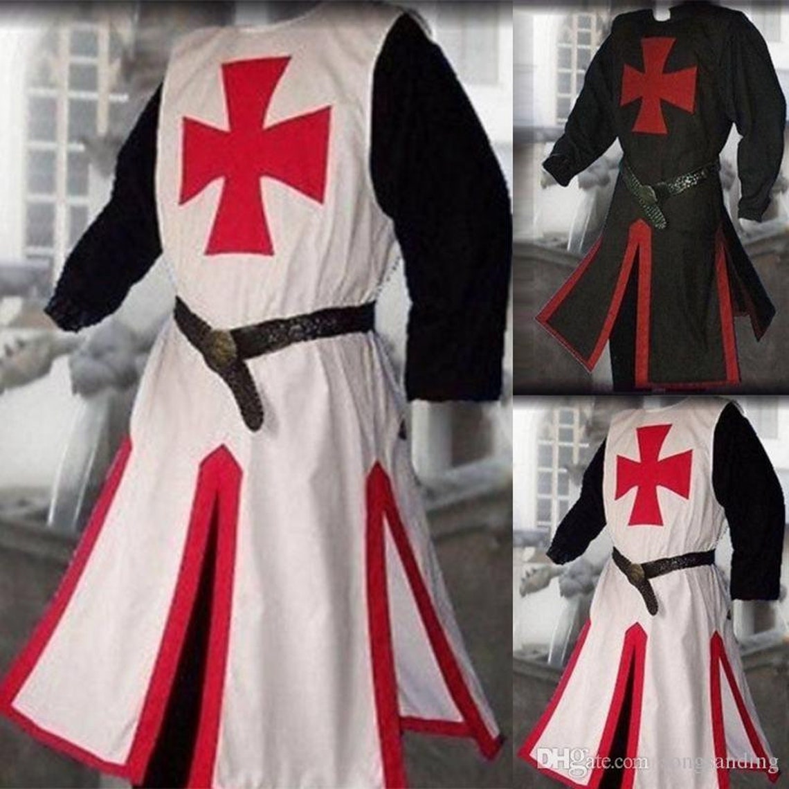 Medieval Crusader Costume Knights Templar Costume Renaissance Warrior ...