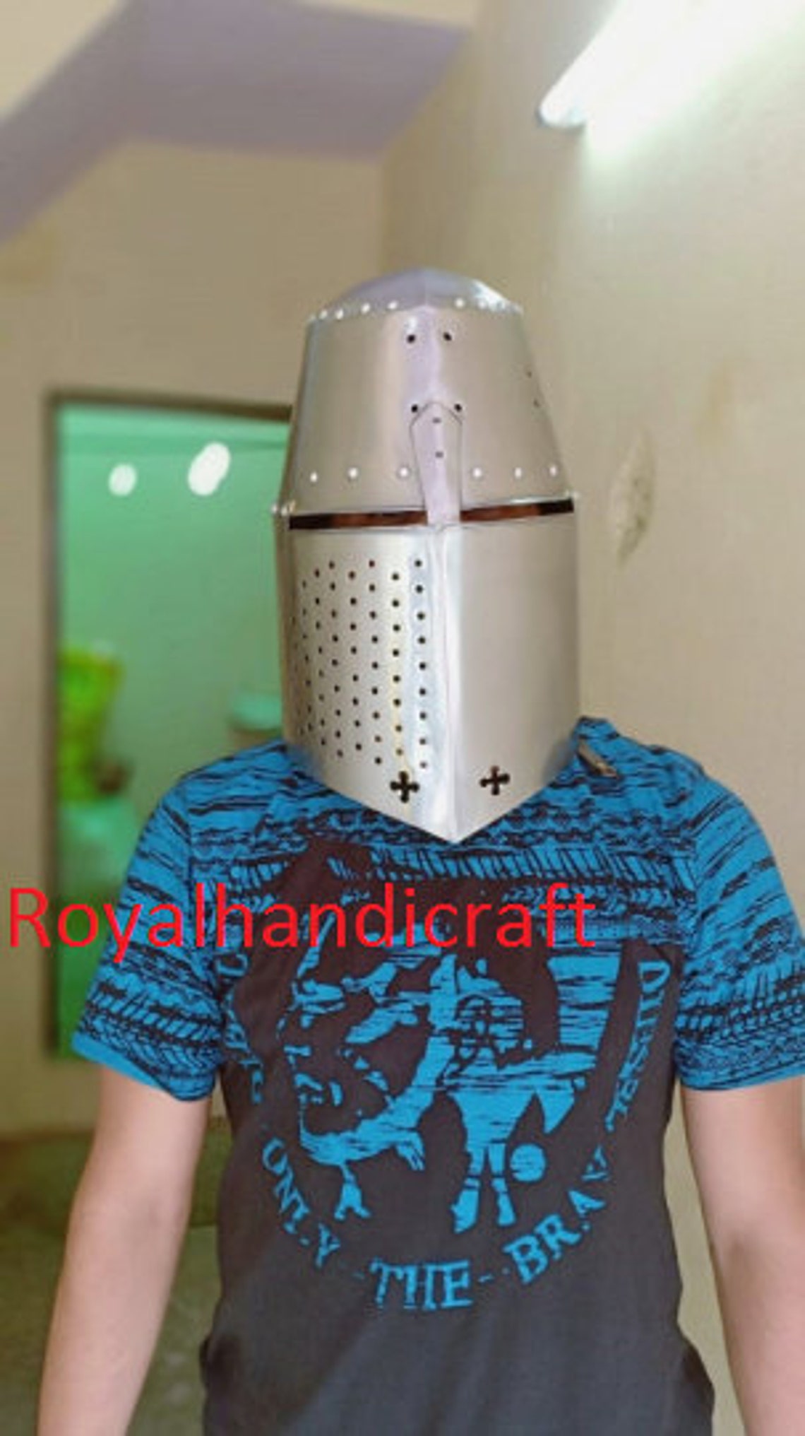 Medieval Crusader Knight Helmet | Full Head Size