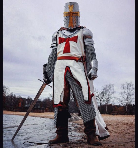 Genuine Medieval Knight Suit of Templar W/Sword Combat Full Body