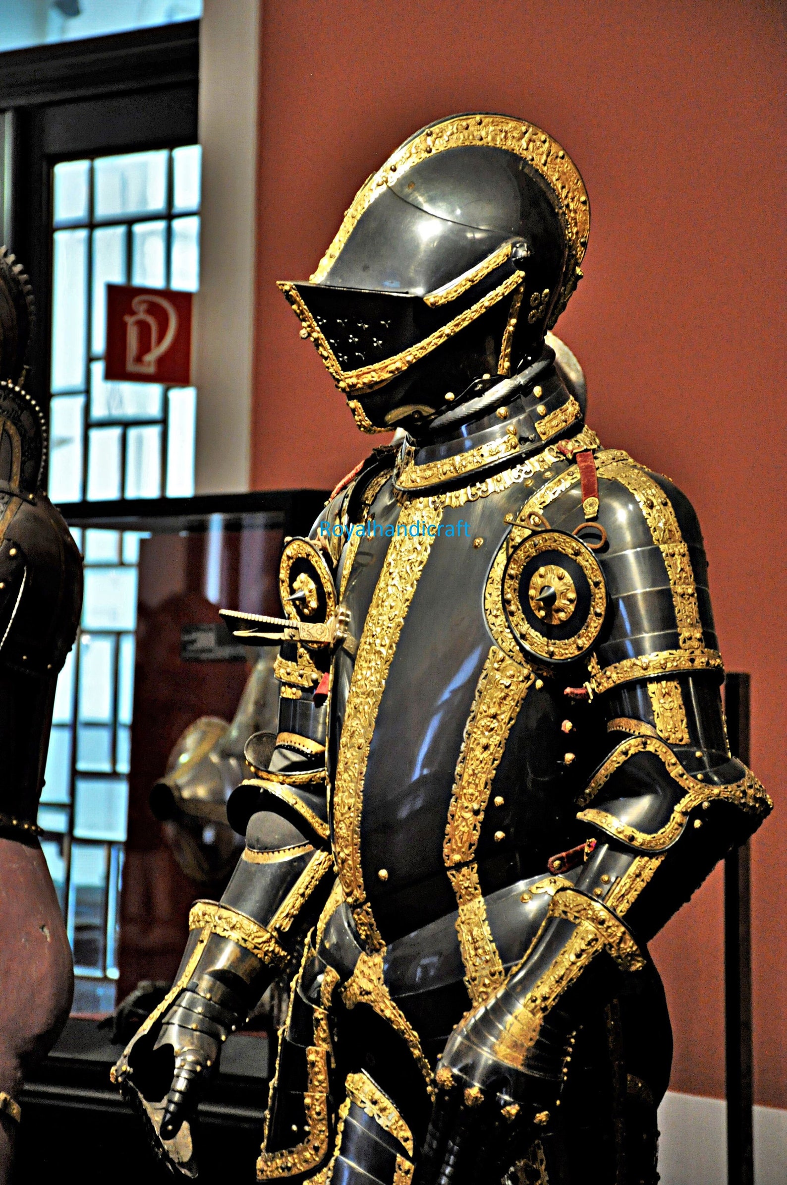 Medieval best German Armour of Gold Etched Spanish Knight Suit Etsy