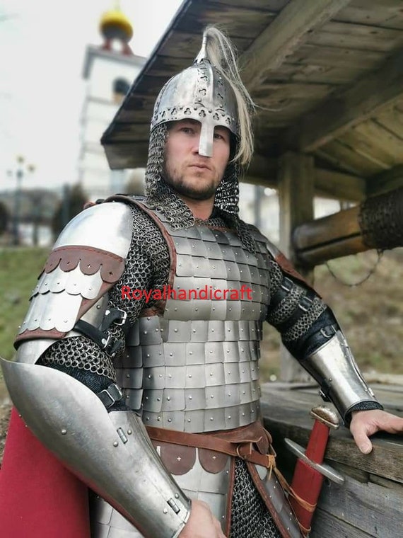 Medieval Armor Lamellar Armor Larp Sca With Shoulder 18 Gauge Steel  Halloween Costume 