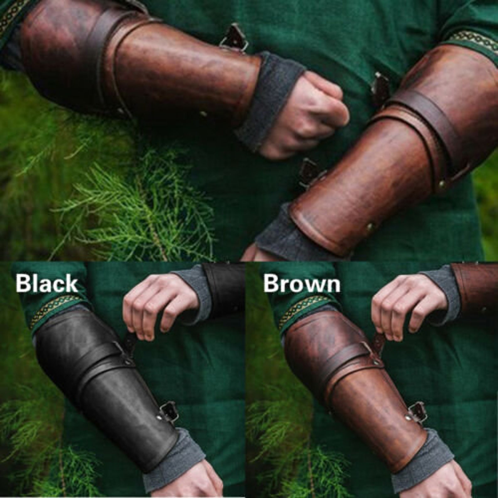 ManS Vintage Medieval Roman Arm Guard Bracers Leather Forearm Etsy