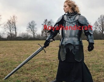 Medieval Female Lady Armor with Complete Female armor, female knight Set 18 Gauge Steel