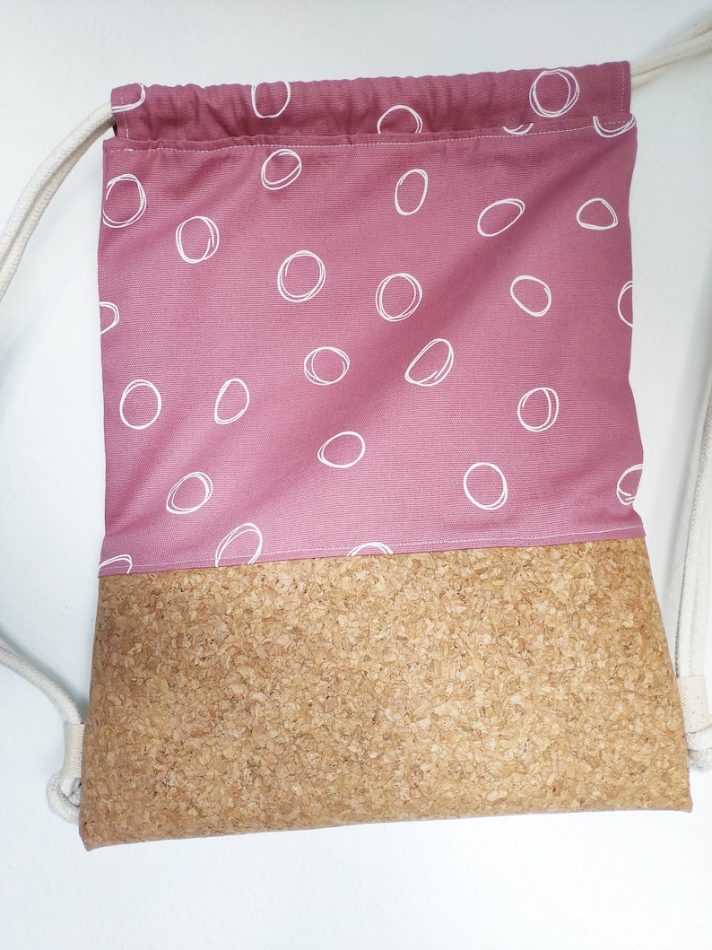 Backpack Gym bag of cork /& canvas fabric