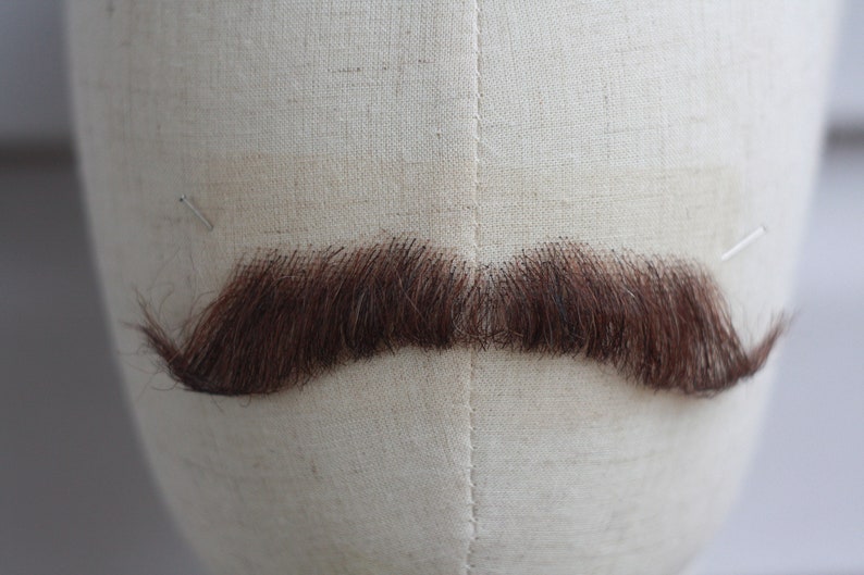 Fake mustache false mustache brown fake moustache big realistic mustache