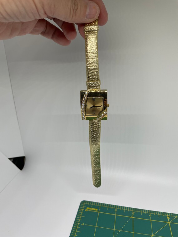 Vintage goldtone rhinestone ladies watch - image 8