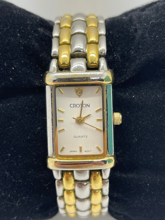 Vintage Croton Ladies Two Tone Band Watch