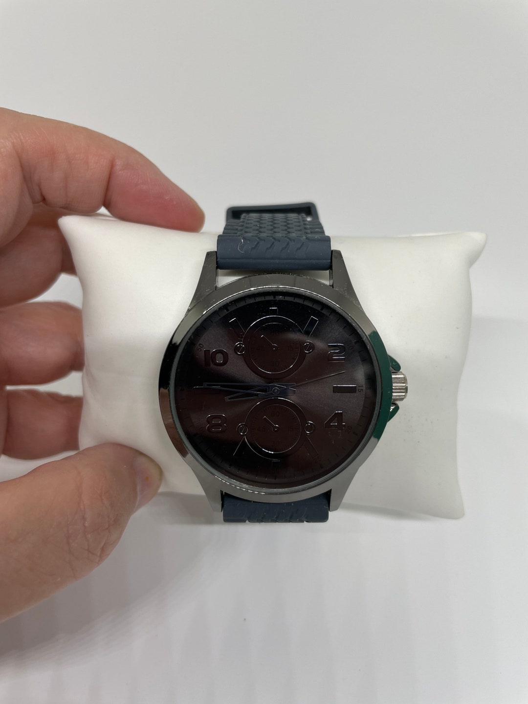 Mens Vintage Watch Grey Band Etsy