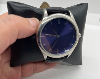 Blue dial men's watch