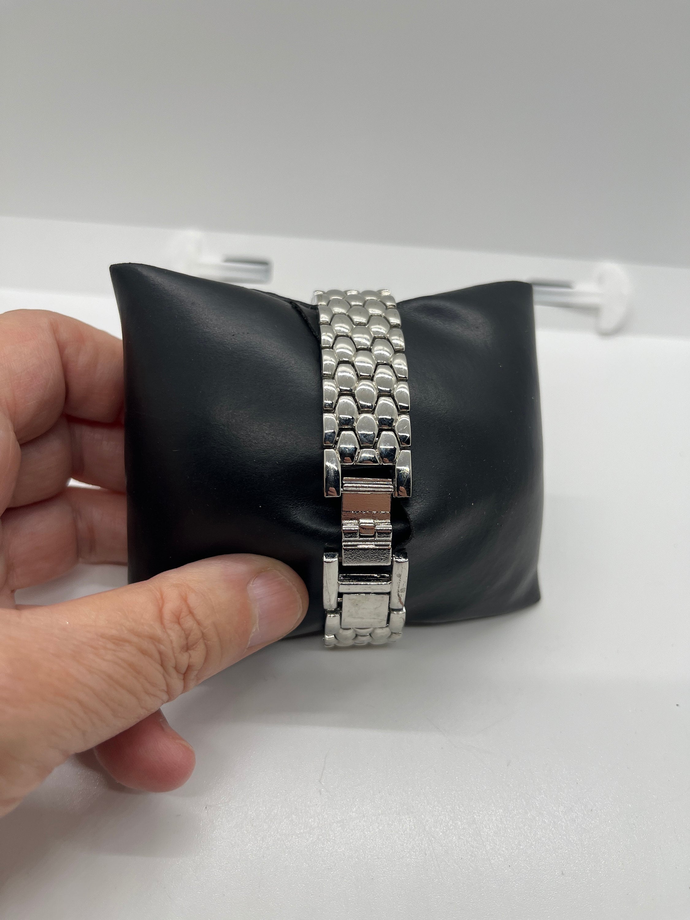 Catherine Malandrino Japan Movement crystals watch with white leather band. NWB m51726333969_1.jpg?1589740357 main image 4