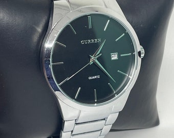 Vintage Curren Mens Calendar Watch Etsy