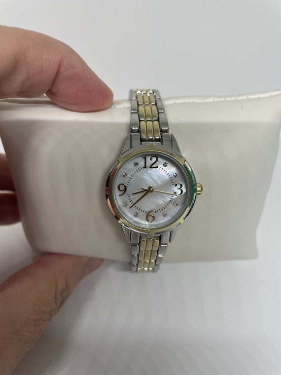 Vintage Silvertone goldtone ladies watch - image 1